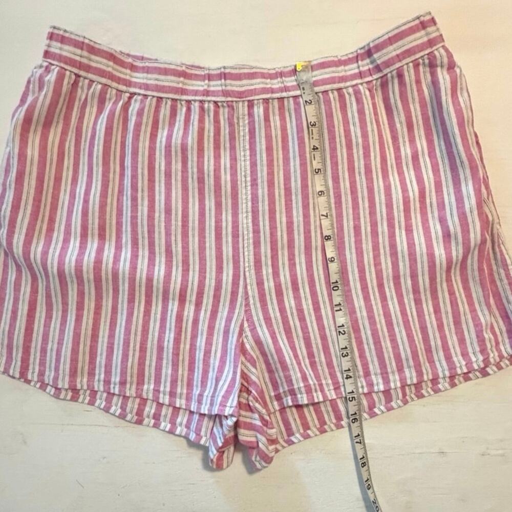 Universal Thread Linen Blend Pajama Set Womens Size XL Striped Shorts Lounge - Picture 7 of 14
